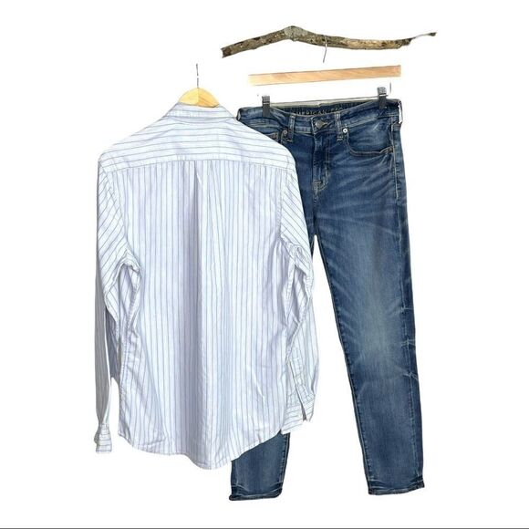 Gap Factory Men’s striped Button Down classic Fit shirt size M NWOT - Picture 2 of 9